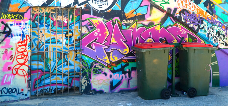 Backstreet wall of color